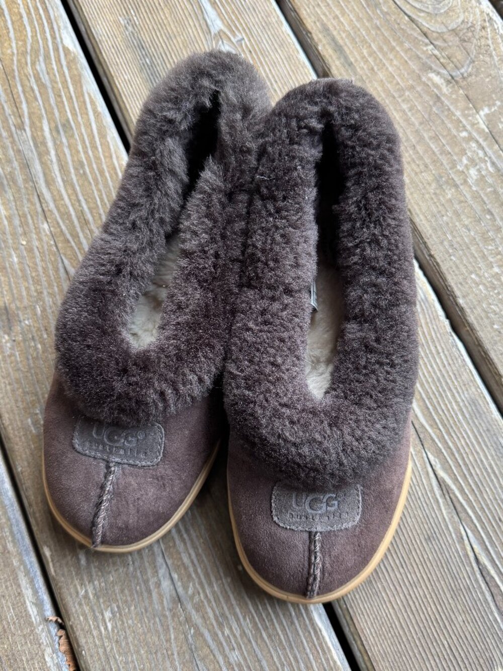 UGG Chocolate Cozy Shearling Slippers in Women's 7
